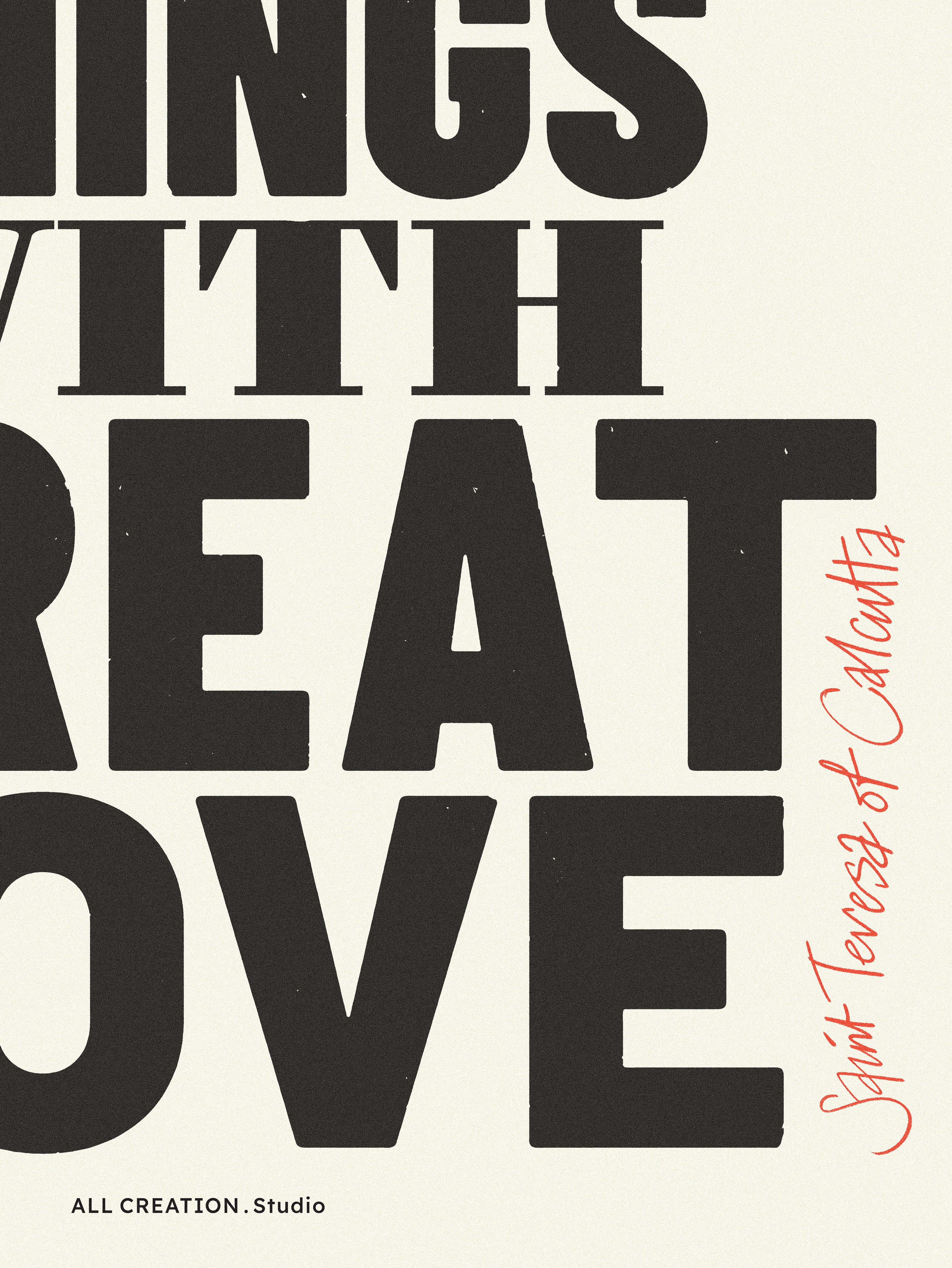 With Great Love – Print