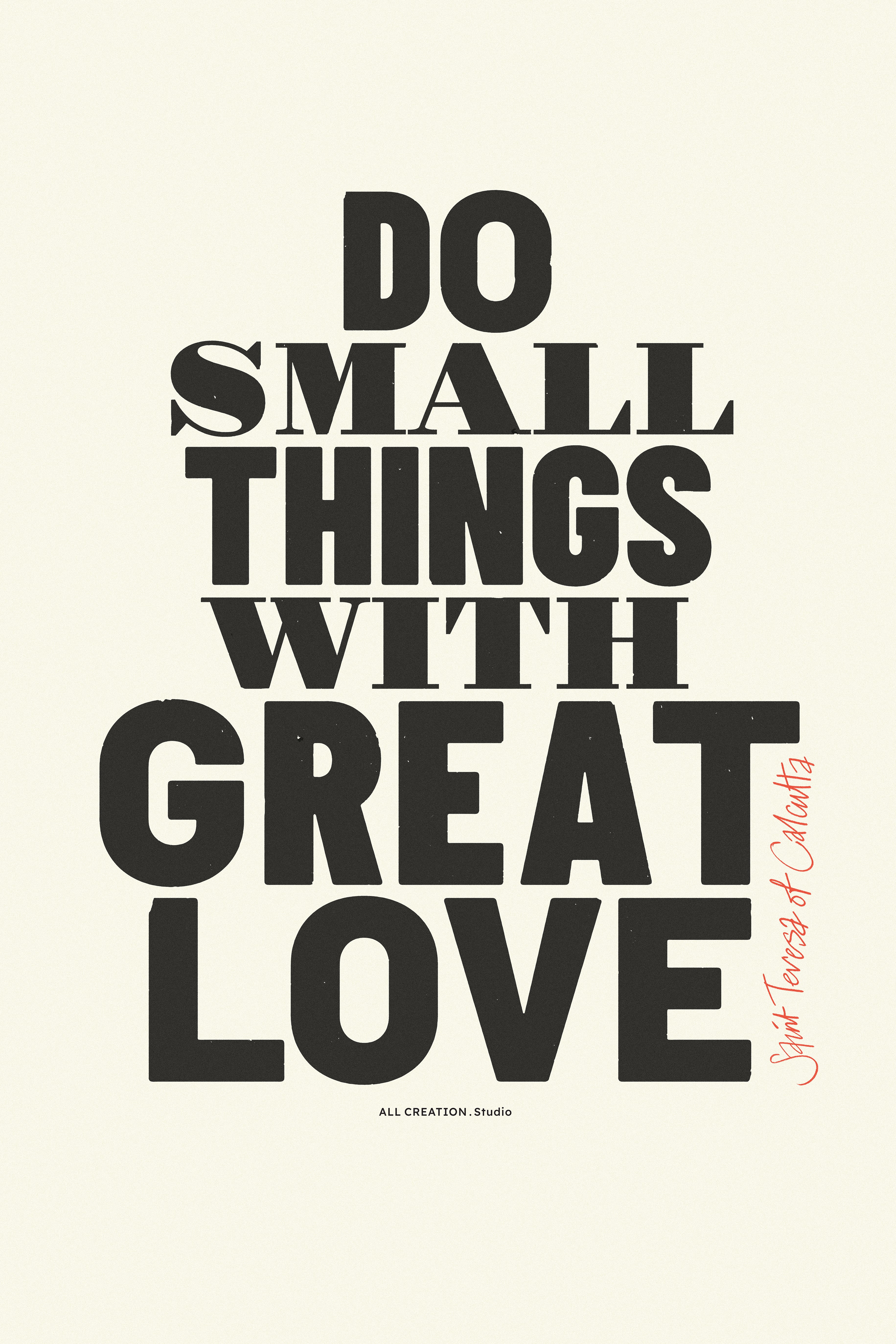 With Great Love – Print